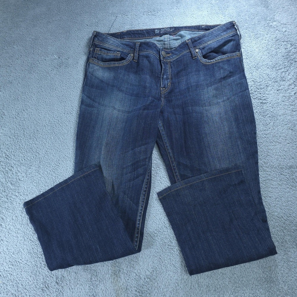 Silver Jeans Co. Aiko Bootcut Jeans Womens 18 Blue Medium Wash Mid Rise 38x27